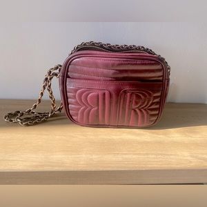 Rouje Parisian merlot leather camera bag